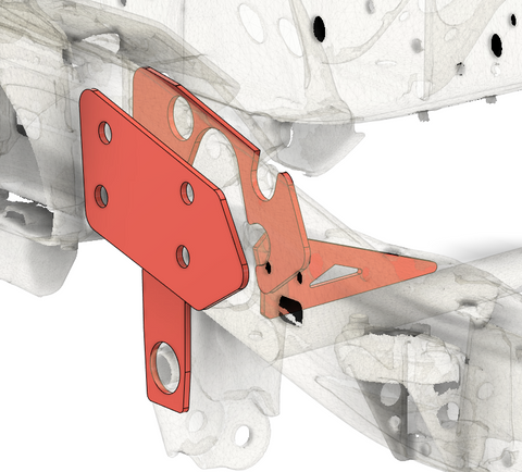 80/105 Series LandCruiser Steering Box Brace Kit – 5mm Steel Reinforcement Plates (Longer Bolts Required)